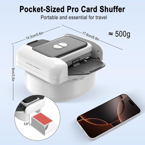 Automatic One Press AUTO & Manual Mode Card Shuffler Machine with 2 Decks - Picture 2 of 7